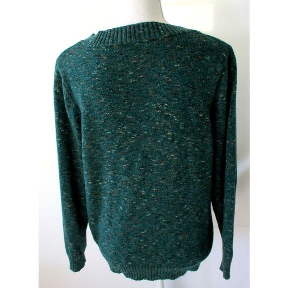 Croft & Barrow Women's Green Long Sleeve Stretch V-Neck Sweater Size Large - Picture 5 of 10